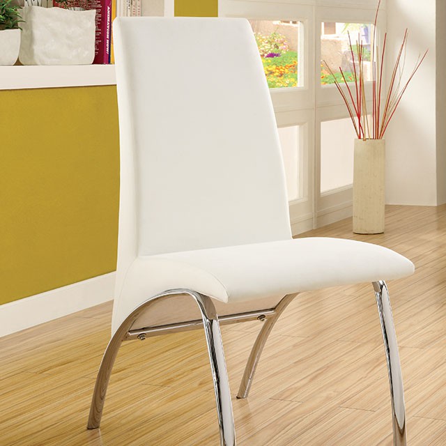 Furniture Of America Wailoa Contemporary White Side Chair (2/Box) Model CM8370WH-SC-2PK