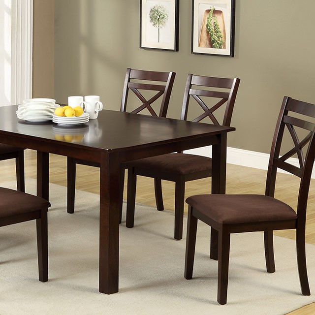 Furniture Of America Weston Transitional Espresso 7 Pc. Dining Table Set Model CM3400T-7PK-CHAIR