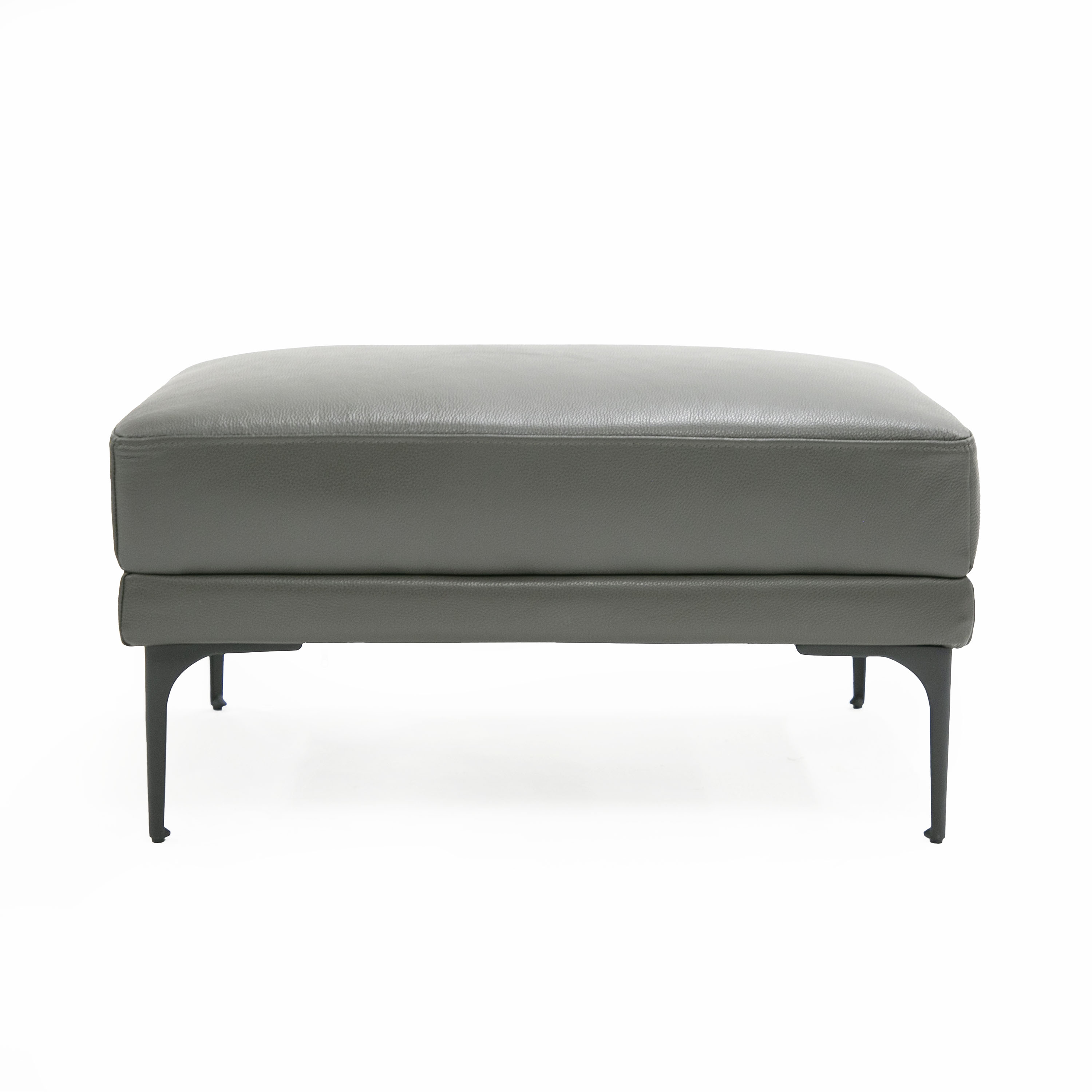 LA Furniture Jacoba Modern Dark Grey Leather Rectangular Ottoman VGKK-KF-2620-ROT-DKG Contemporary Style by Vig Furnitrue Number 80093 Catch Home Goods