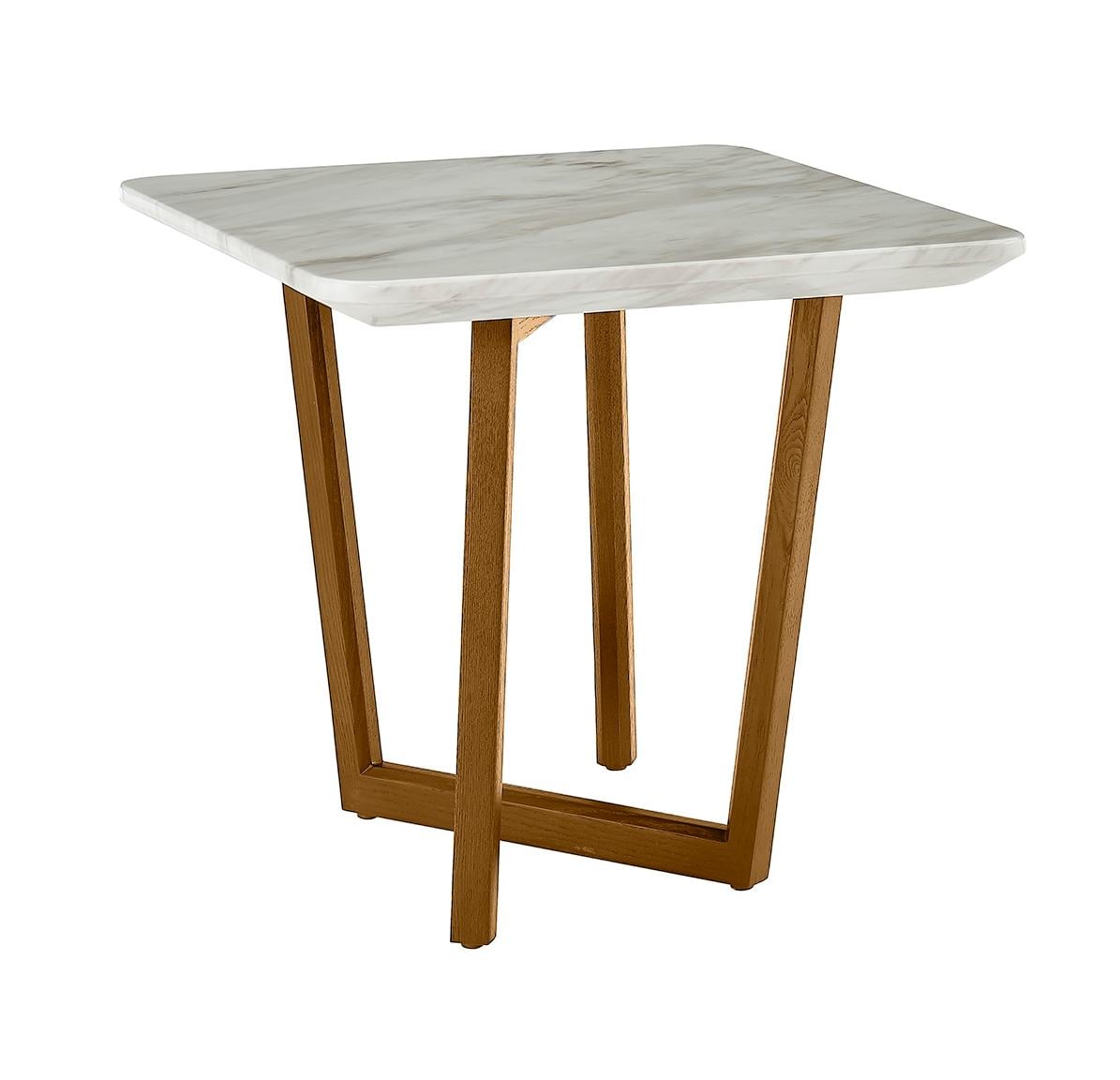 LA Furniture James Mid Century Walnut + Ceramic End Table VGCSET-19078-BRN-ET Contemporary Style by Vig Furnitrue Number 79230 Catch Home Goods