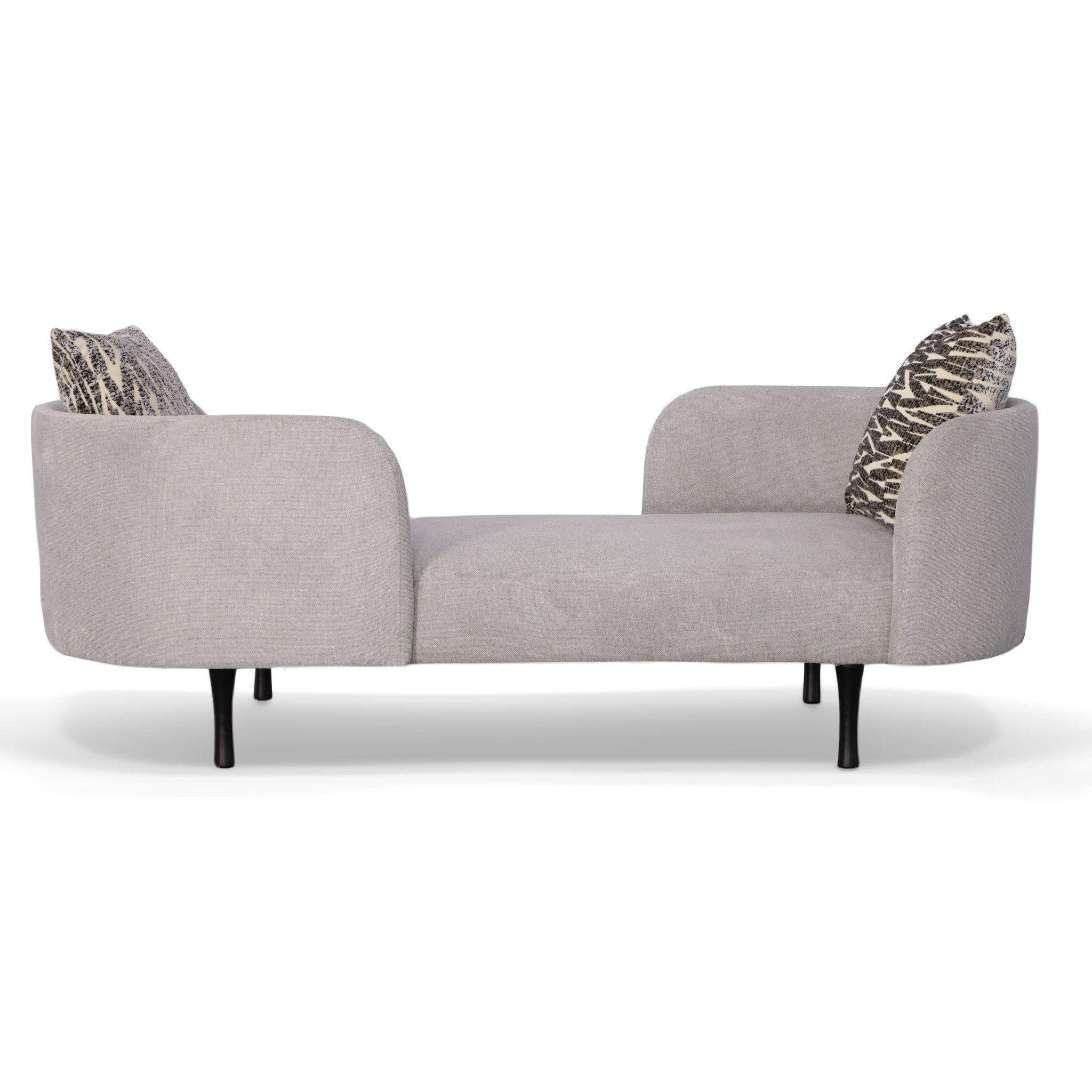 LA Furniture Jamie Glam Light Grey Fabric Two Seater Chaise VGODZW-21014-A0-GRY-L Contemporary Style by Vig Furnitrue Number 79531 Catch Home Goods