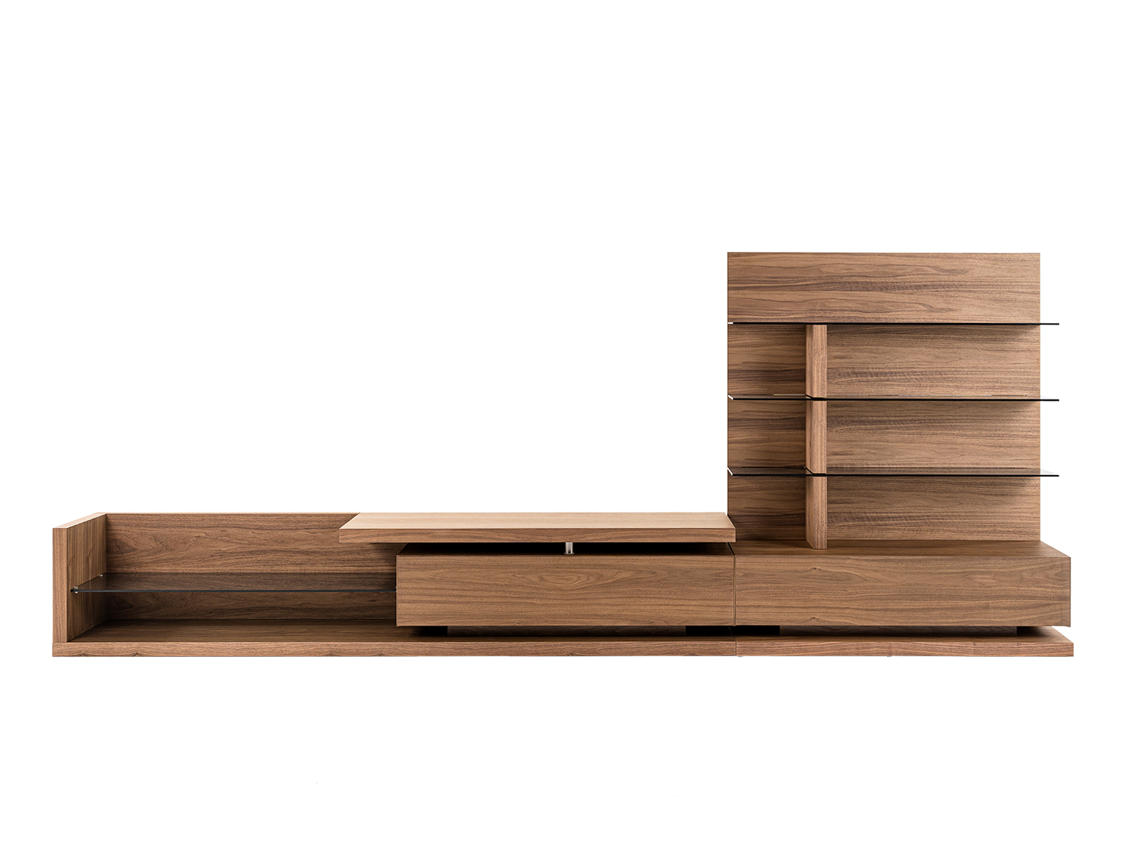 LA Furniture Jefferson Mid-Century Modern Reversible Walnut Entertainment Center VGBB662N-WALGRY Contemporary Style by Vig Furnitrue Number 81626 Catch Home Goods