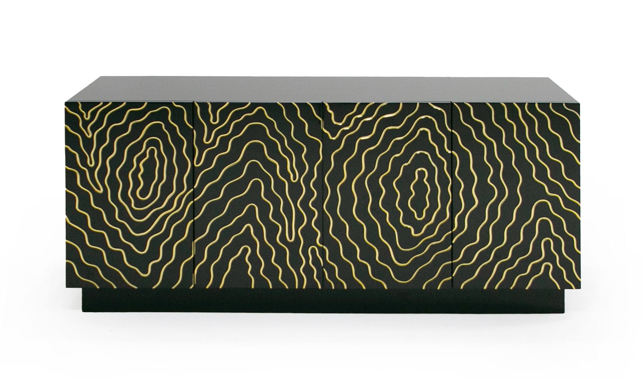 LA Furniture Jonah- Modern Black and Gold Buffet VGVC-G2199-BLK Contemporary Style by Vig Furnitrue Number 79574 Catch Home Goods