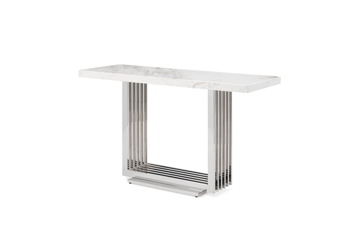 LA Furniture Kingsley Modern Marble & Stainless Steel Console Table VGVCK8933-STL Contemporary Style by Vig Furnitrue Number 75538 Catch Home Goods