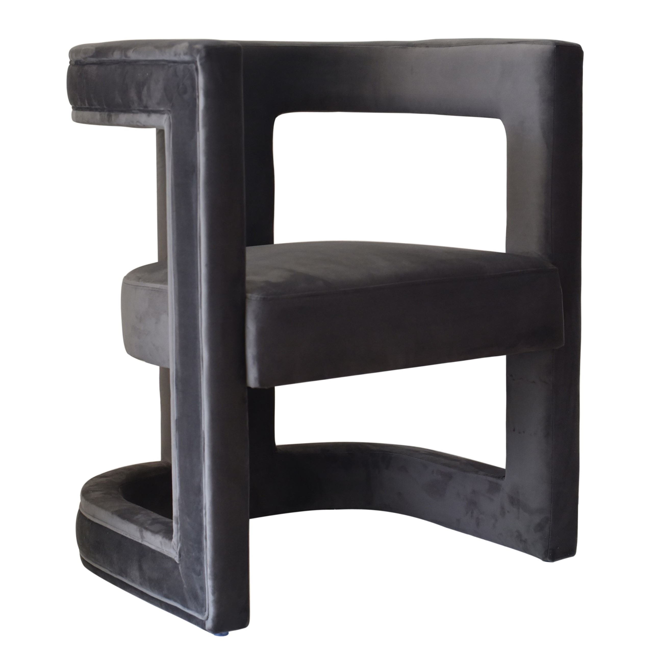 LA Furniture Kendra Dark Grey Fabric Accent Chair VGRHRHS-AC-231-DKGRY-CH Contemporary Style by Vig Furnitrue Number 78857 Catch Home Goods