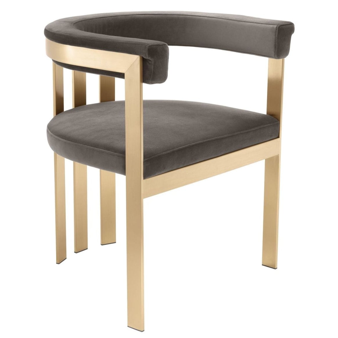 LA Furniture Kersey Glam Grey Velvet Accent Chair VGMFMC4141-GRY-CH Contemporary Style by Vig Furnitrue Number 78503 Catch Home Goods