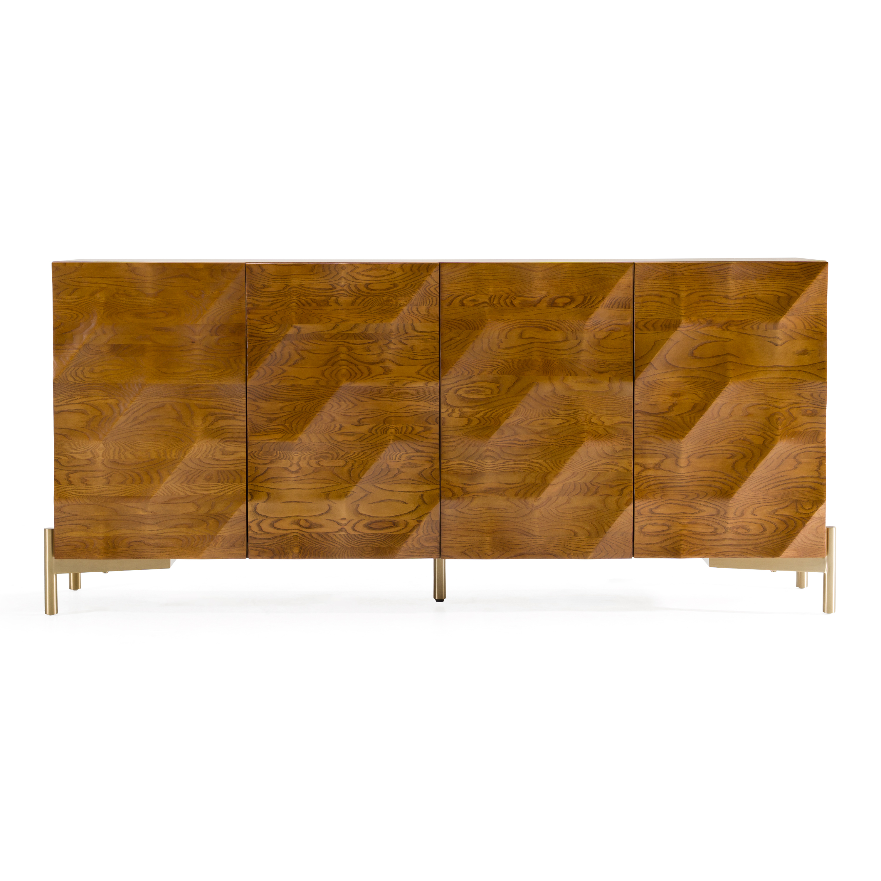 LA Furniture Killeen Modern Gold + Walnut Buffet VGCSSB-17181-BRN-BUF Contemporary Style by Vig Furnitrue Number 79228 Catch Home Goods