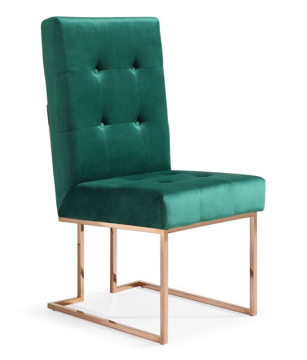 LA Furniture Legend Modern Green Velvet & Rosegold Dining Chair (Set of 2) VGVCB012-GRN Contemporary Style by Vig Furnitrue Number 77330Z Catch Home Goods