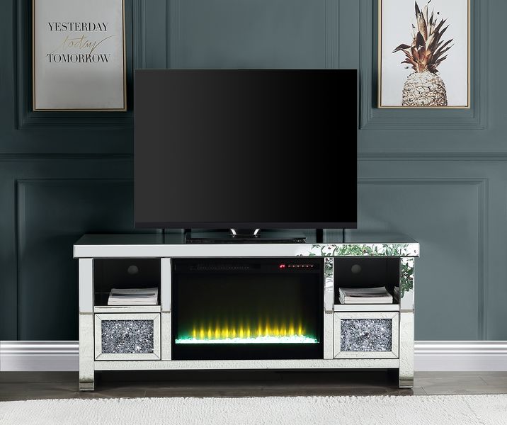 Acme Noralie TV Stand with Fireplace Model LV00313