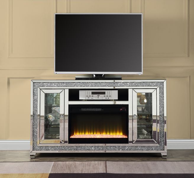 Acme Noralie Tv Stand with Fireplace & Led Model LV00316
