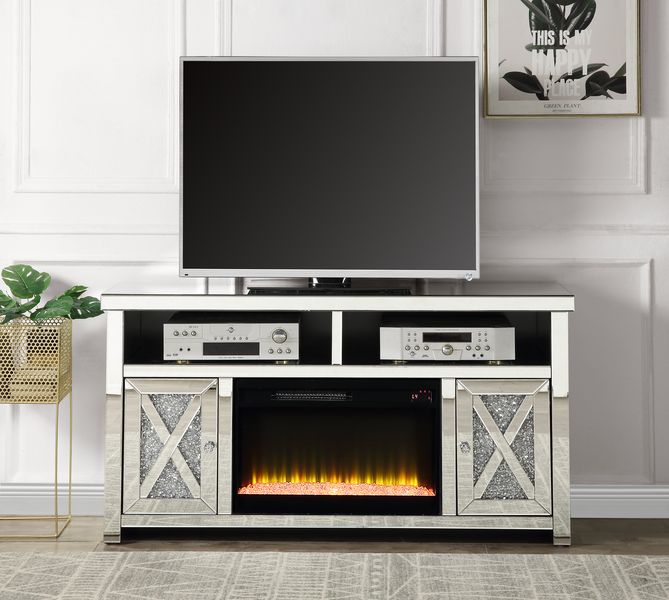 Acme Noralie Tv Stand with Fireplace Model LV00318