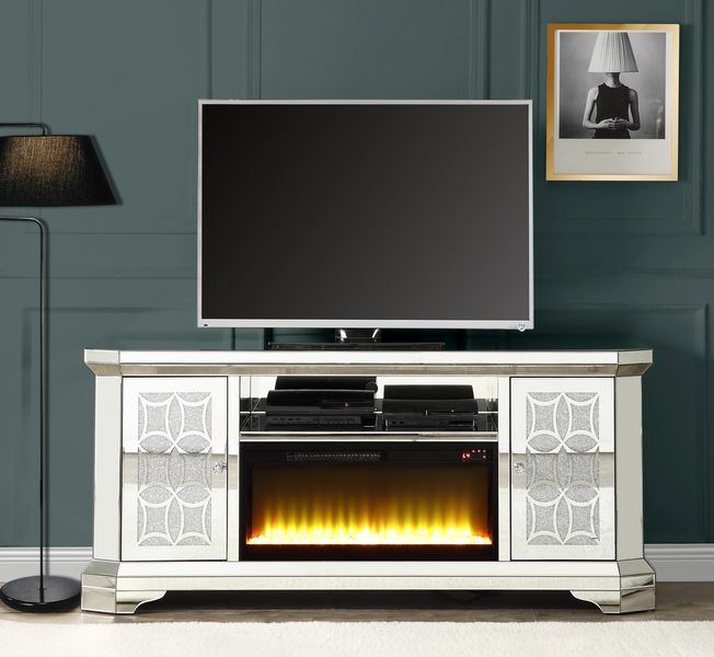 Acme Noralie Tv Stand with Fireplace Model LV00520