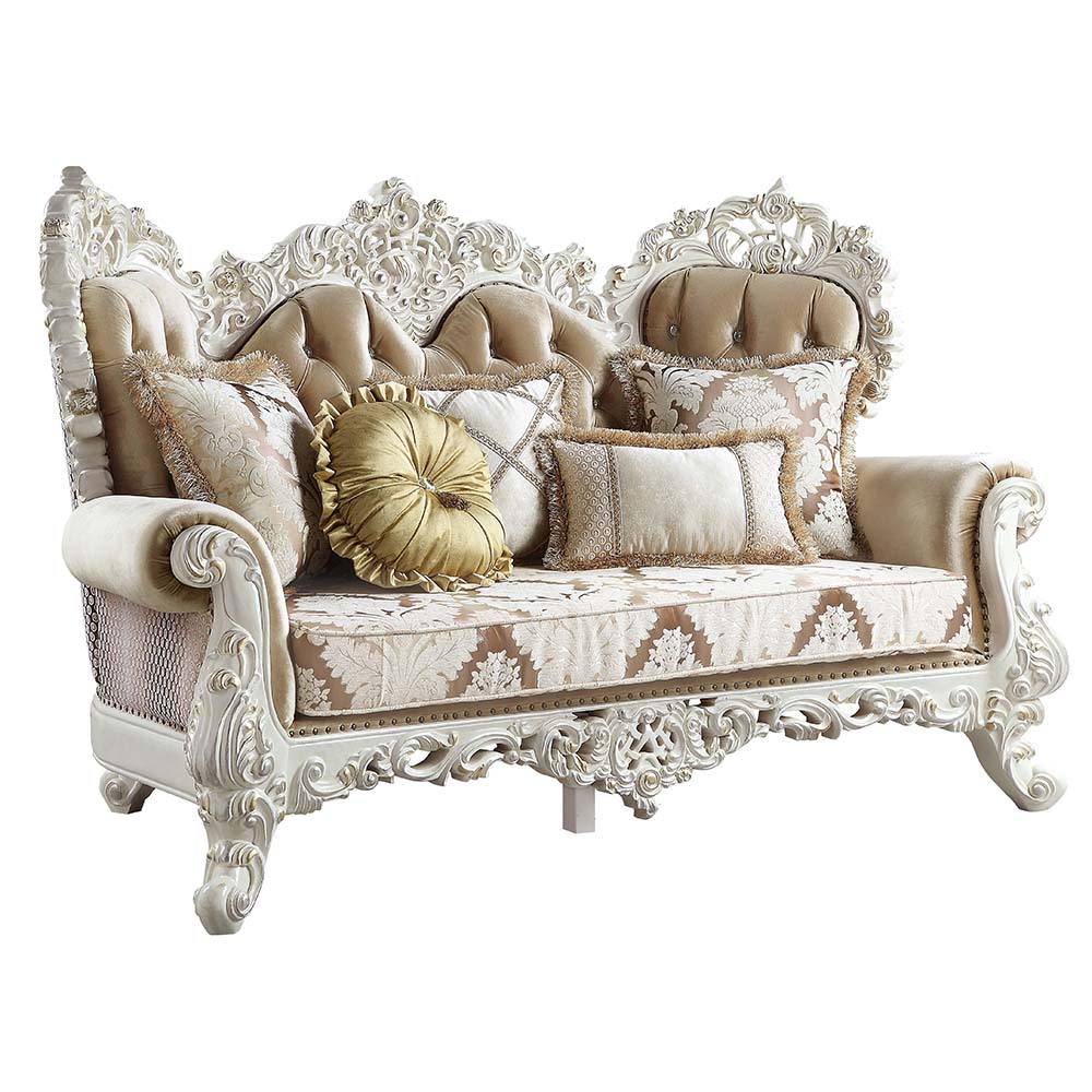 Acme Vanaheim Loveseat with 5 Pillows Model LV00804
