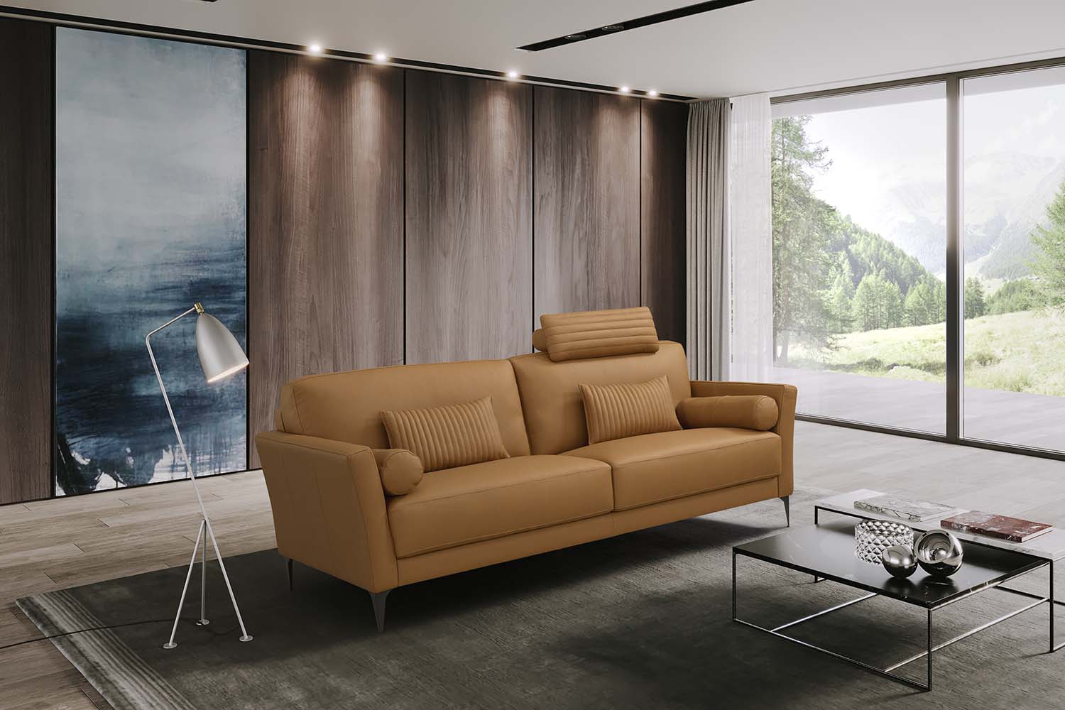 Acme Tussio Sofa with 5 Pillows Model LV00943