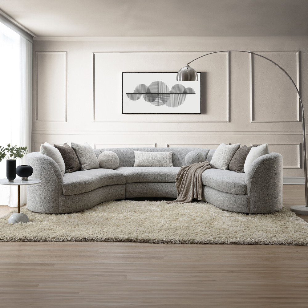 Acme Ivria Sectional Sofa with 9 Pillows Model LV02541