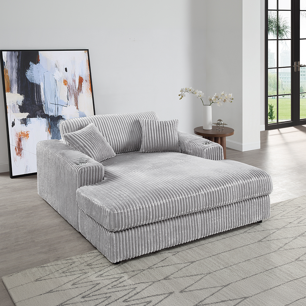 Acme Hilde Chaise with 2 Pillows Model LV03681