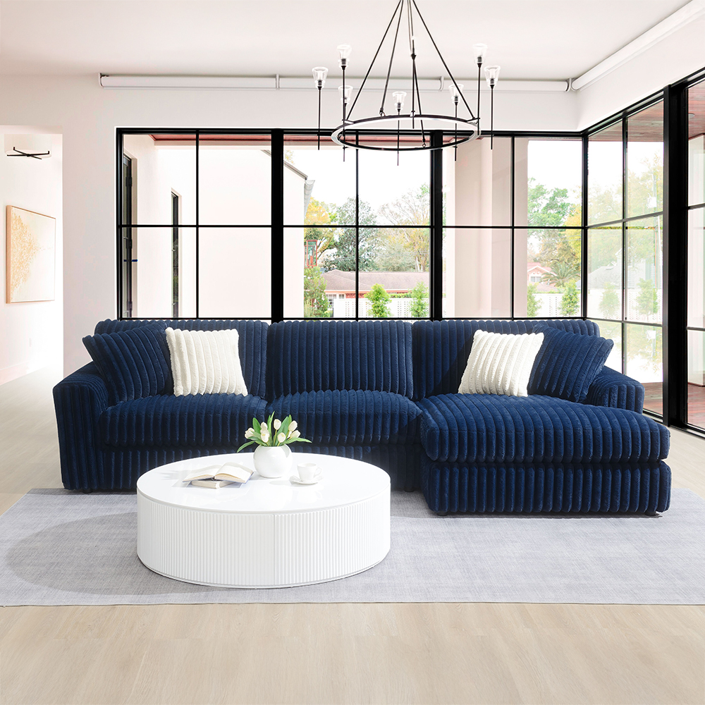 Acme Breton Sectional Sofa with 4 Pillows Model LV04400