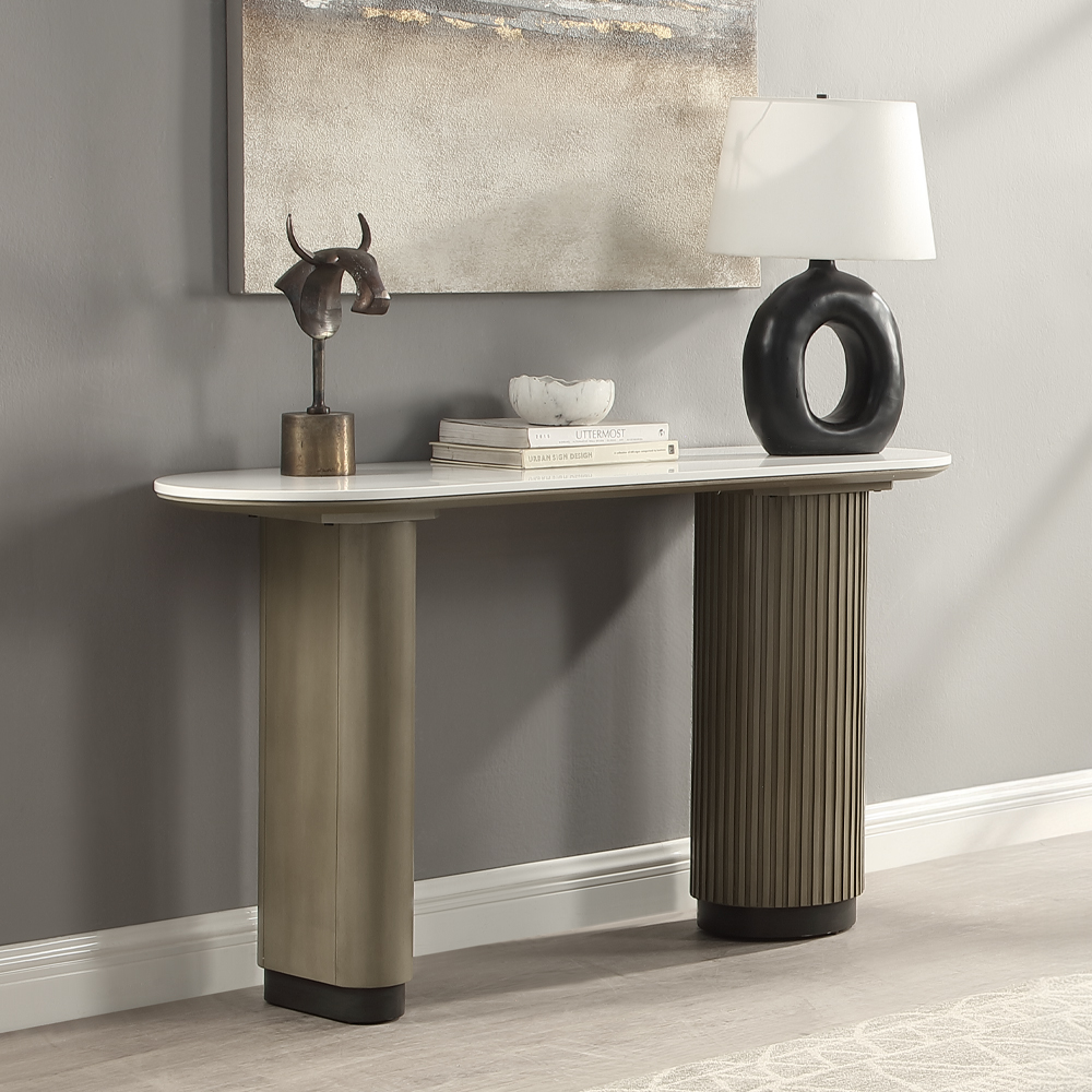 Acme Clayten Sofa Table with Engineered Top Model LV06197