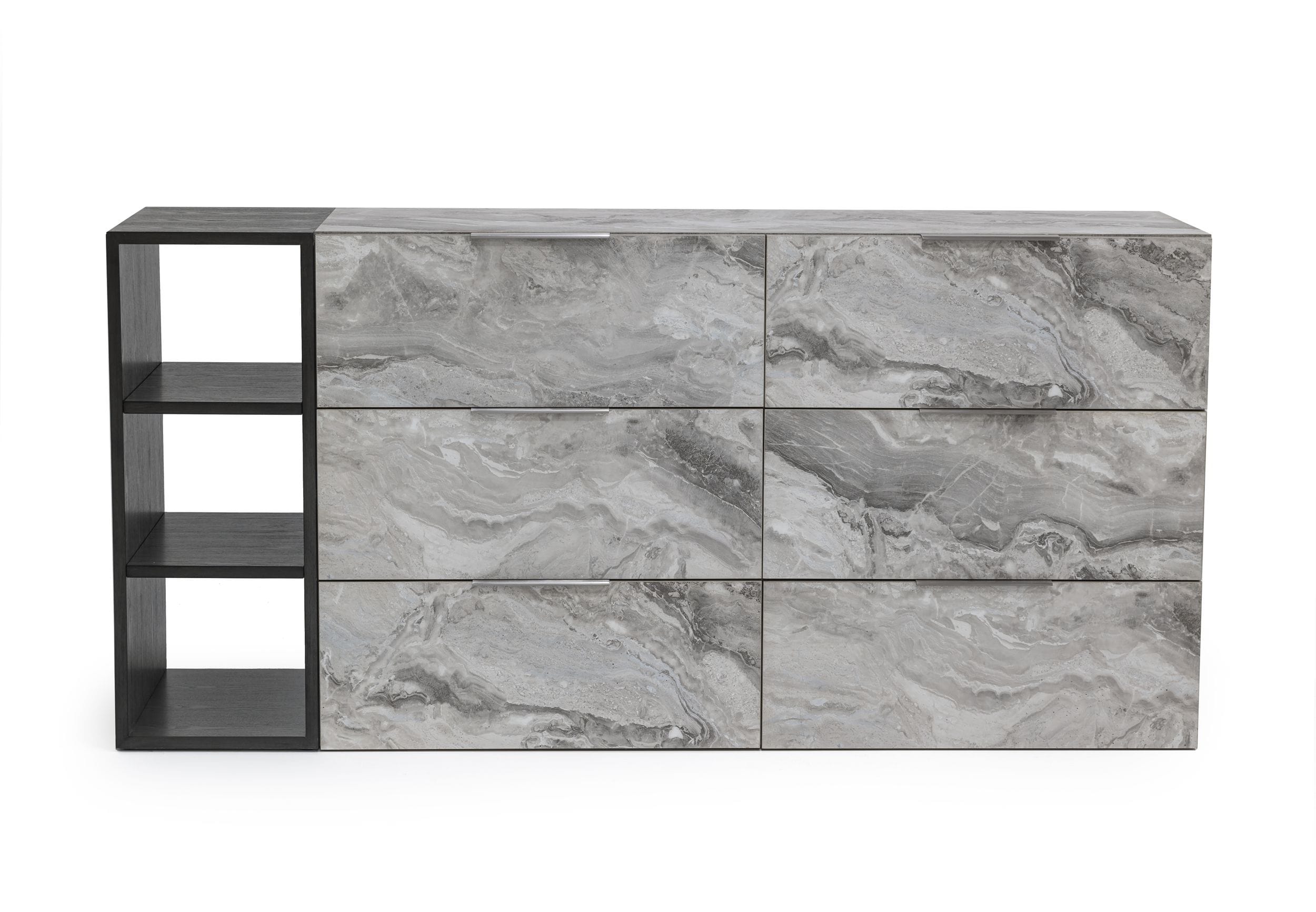 LA Furniture Maranello Modern Grey Wash & Faux Marble Dresser VGMAMQT-S25-BR-121-GRY-DRS Contemporary Style by Vig Furnitrue Number 78672 Catch Home Goods