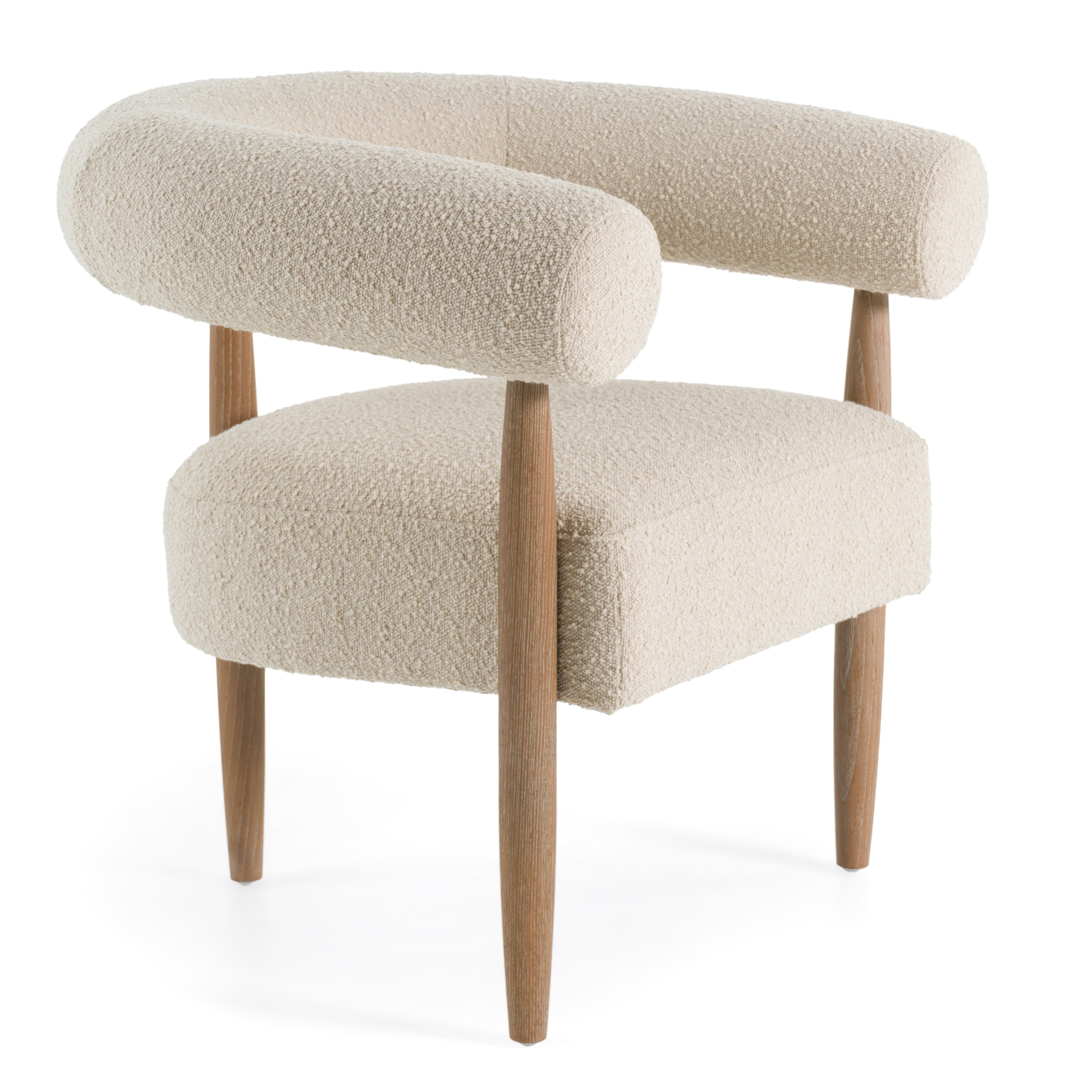LA Furniture Marchland Modern Beige Fabric + Oak Accent Chair VGMF-L3175-BGE Contemporary Style by Vig Furnitrue Number 81415 Catch Home Goods