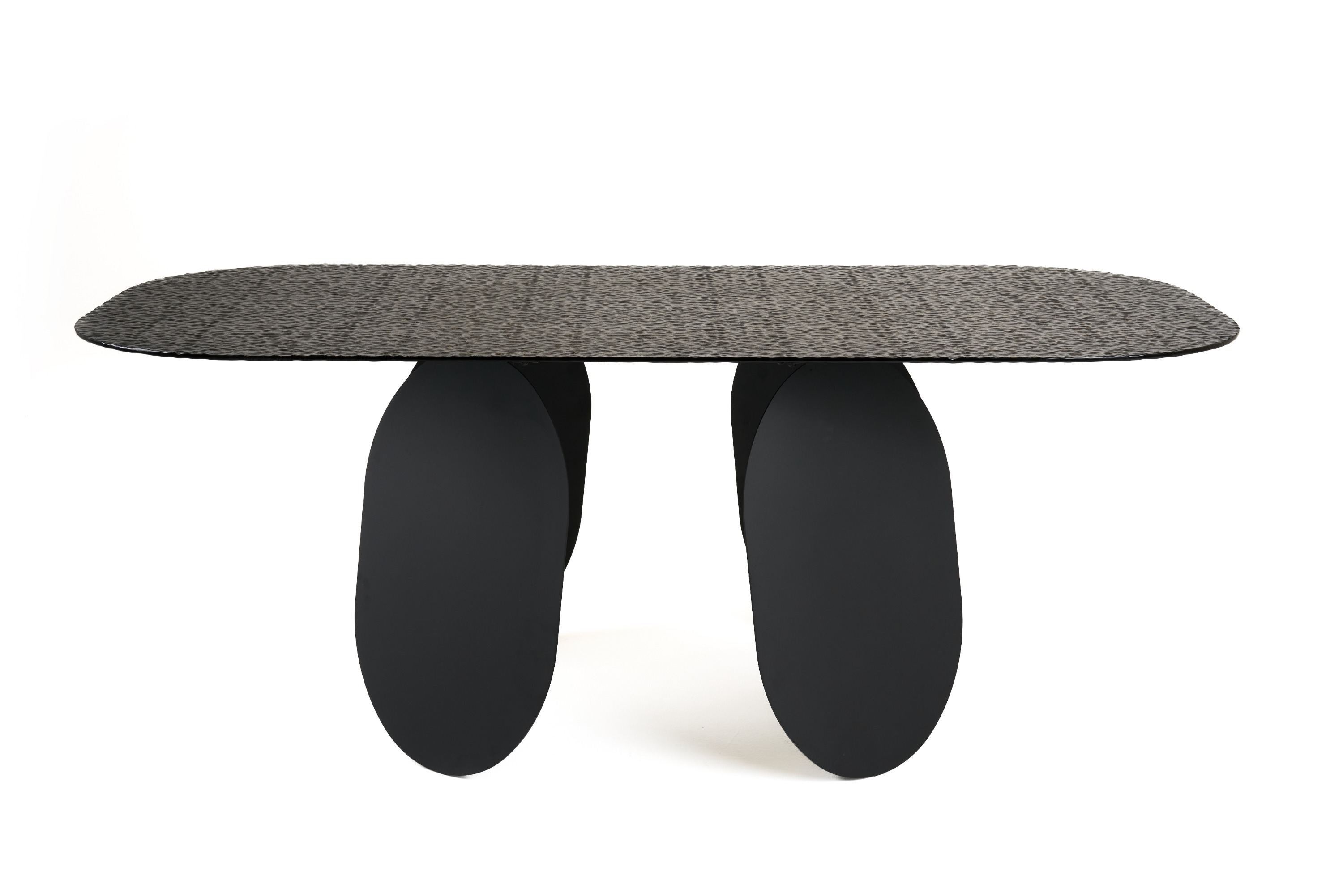 LA Furniture Maxine Modern Hammered Grey Glass Rectangular Dining Table VGYF-DT9002 Contemporary Style by Vig Furnitrue Number 81888 Catch Home Goods