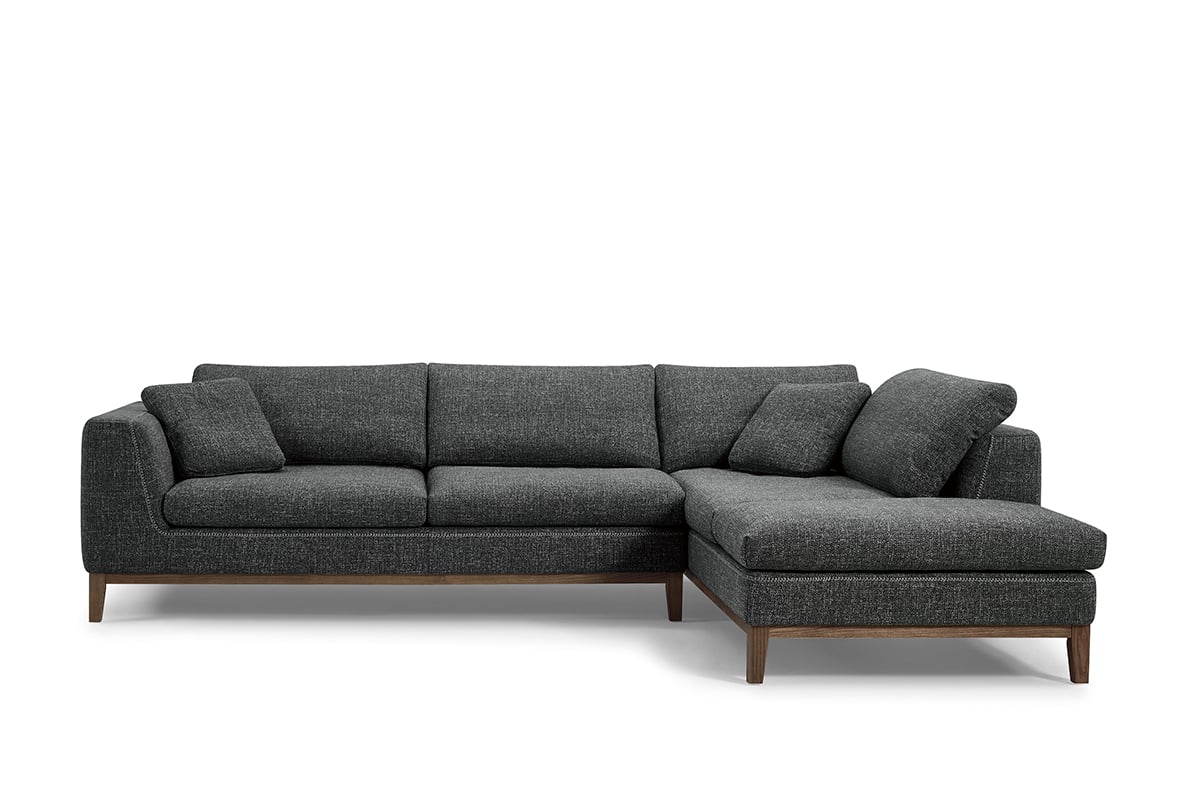 LA Furniture Hickman Modern Dark Grey Fabric Right Facing Sectional Sofa VGMB-C005-GRY Contemporary Style by Vig Furnitrue Number 76076 Catch Home Goods