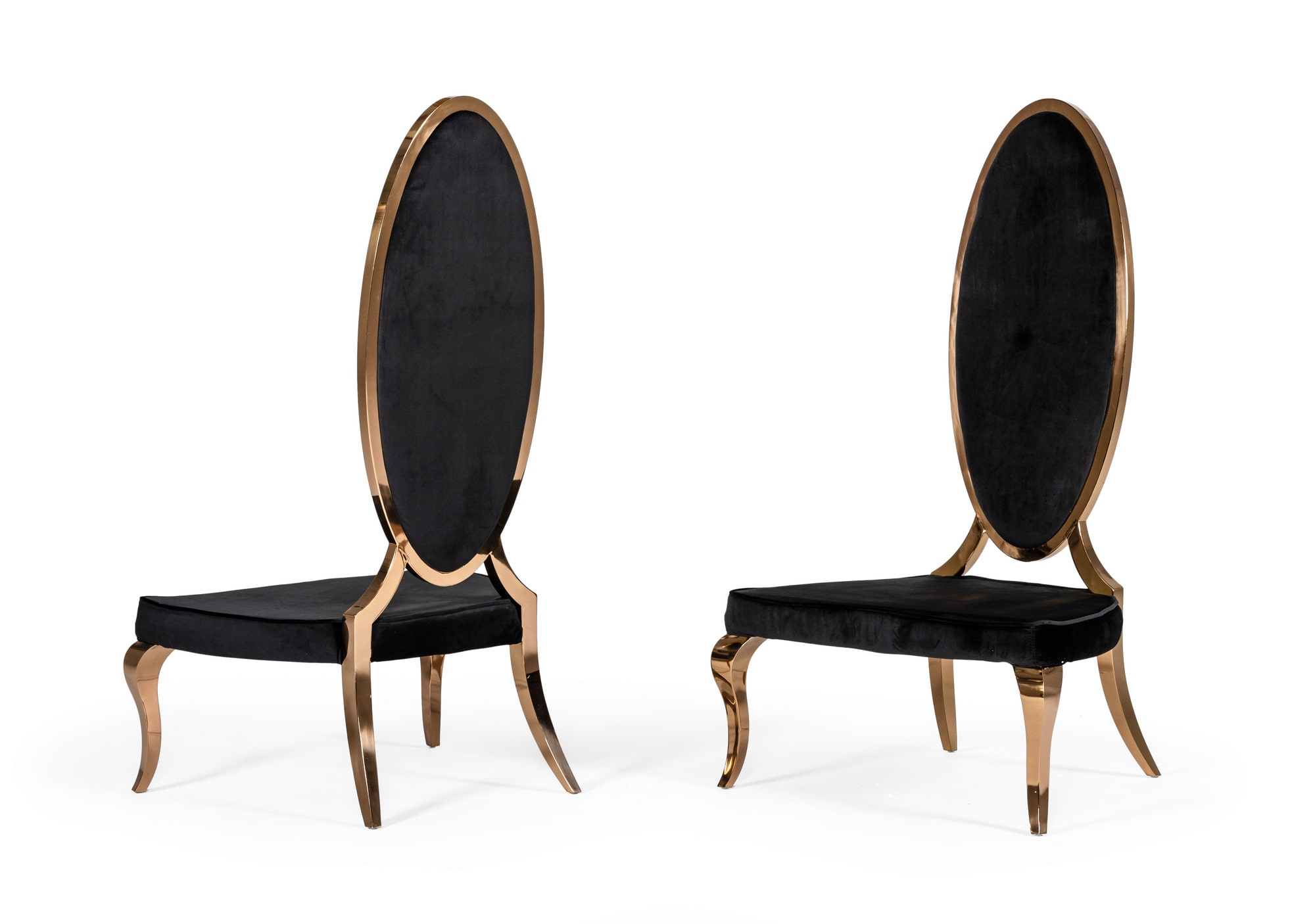 LA Furniture Mills Modern Black Velvet Rosegold Dining Chair Set of 2 VGZAG-01-BLK Contemporary Style by Vig Furnitrue Number 77346Z Catch Home Goods