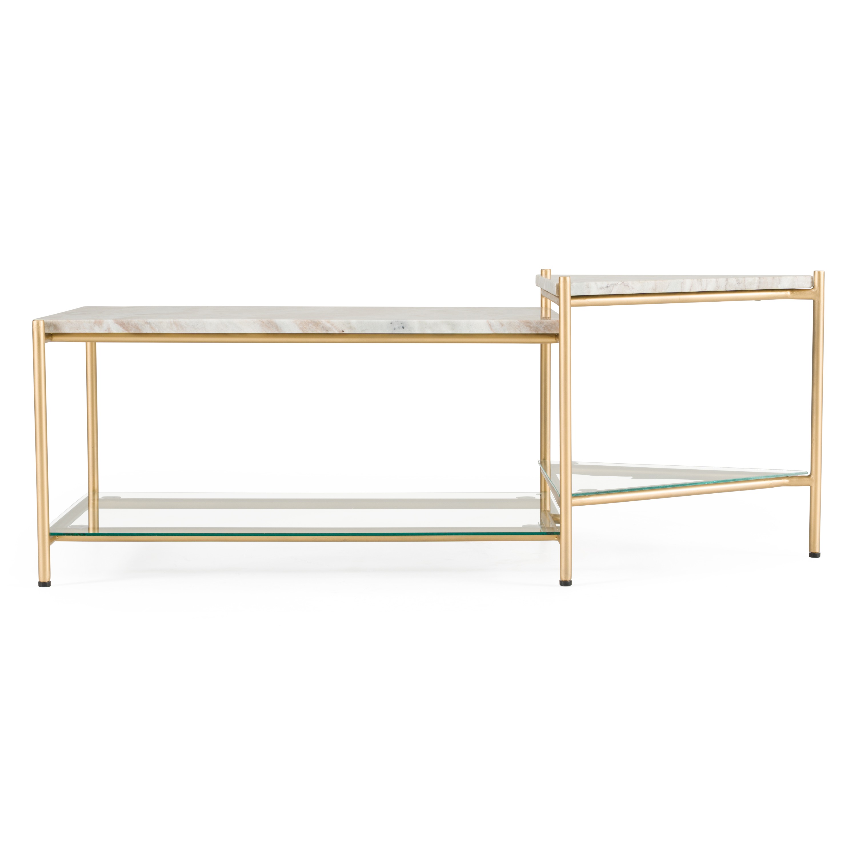 LA Furniture Mosk Modern Marble + Glass + Brass Coffee Table VGNR-NI90027 Contemporary Style by Vig Furnitrue Number 83193 Catch Home Goods