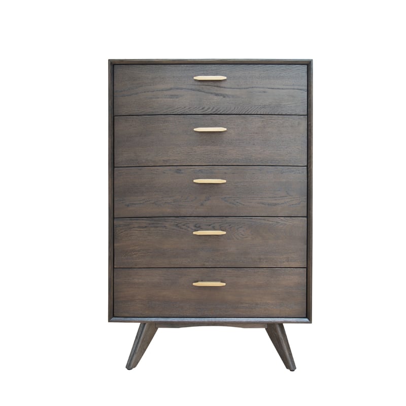 LA Furniture Novak Modern Dark Oak Chest VGLBNANT-CH82 Contemporary Style by Vig Furnitrue Number 75485 Catch Home Goods