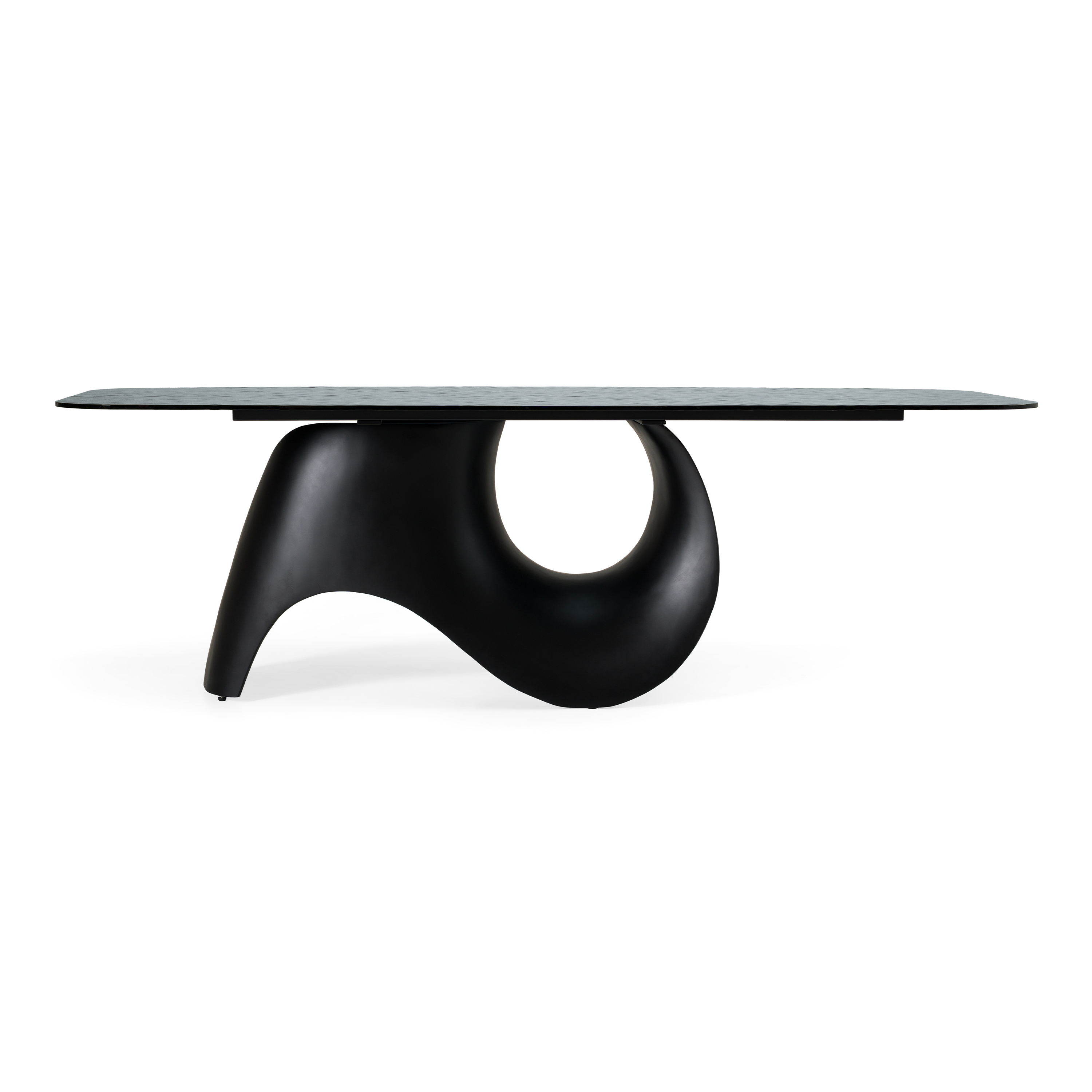 LA Furniture Neptune Modern Grey Wave Glass + Black Dining Table VGVC-T2378 Contemporary Style by Vig Furnitrue Number 81667A Catch Home Goods