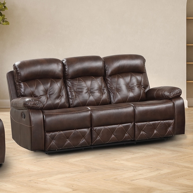 Furniture Of America Osias Transitional Brown Manual Sofa Model NX6004BR-SF