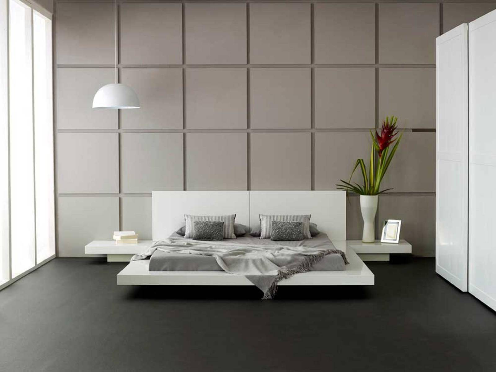 LA Furniture Queen Opal White Gloss Japanese Style Platform Bed with Nightstands VGKCOPAL-WHT-Q Contemporary Style by Vig Furnitrue Number 12509 Catch Home Goods