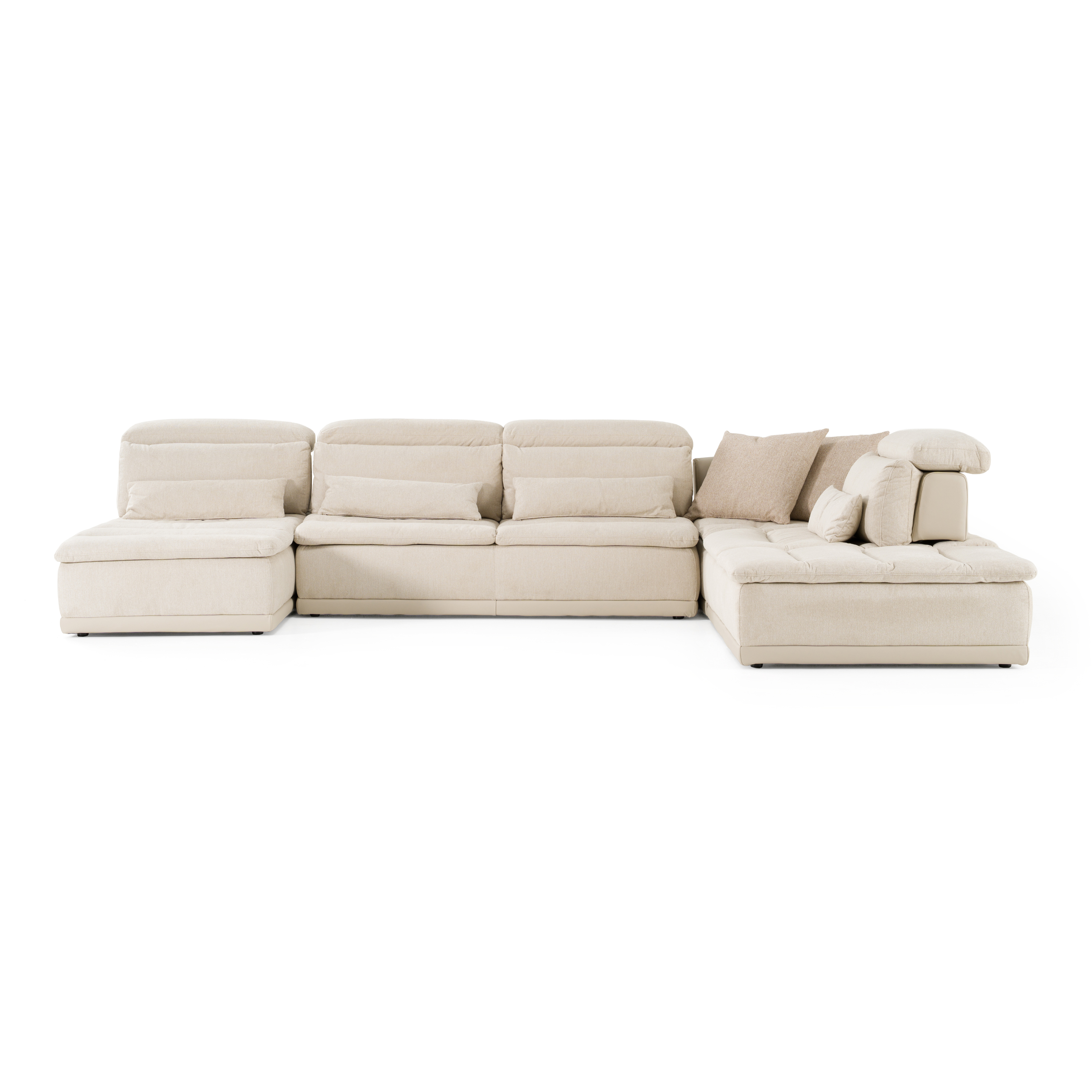LA Furniture Panorama Italian Modern Beige Fabric Modular Sectional Sofa VGFT-PANORAMA-BGE Contemporary Style by Vig Furnitrue Number 82637 Catch Home Goods