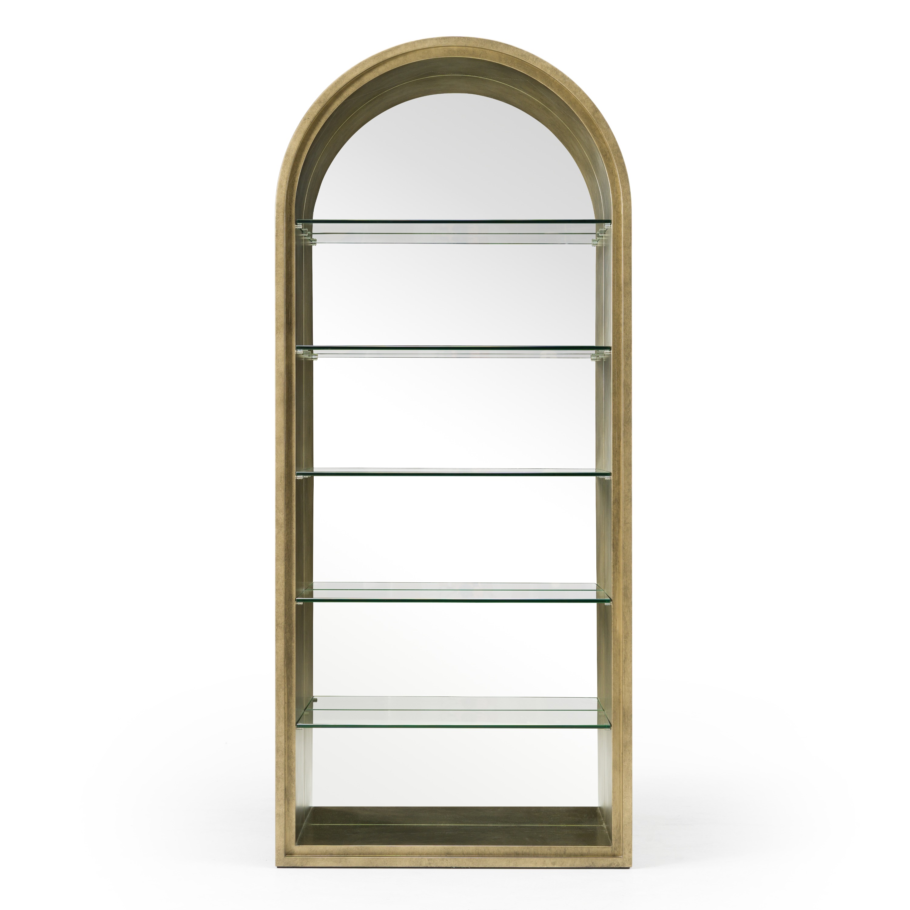 LA Furniture Poise Modern Antique Brass + Mirror Bookcase VGFA-SA2816 Contemporary Style by Vig Furnitrue Number 83088 Catch Home Goods
