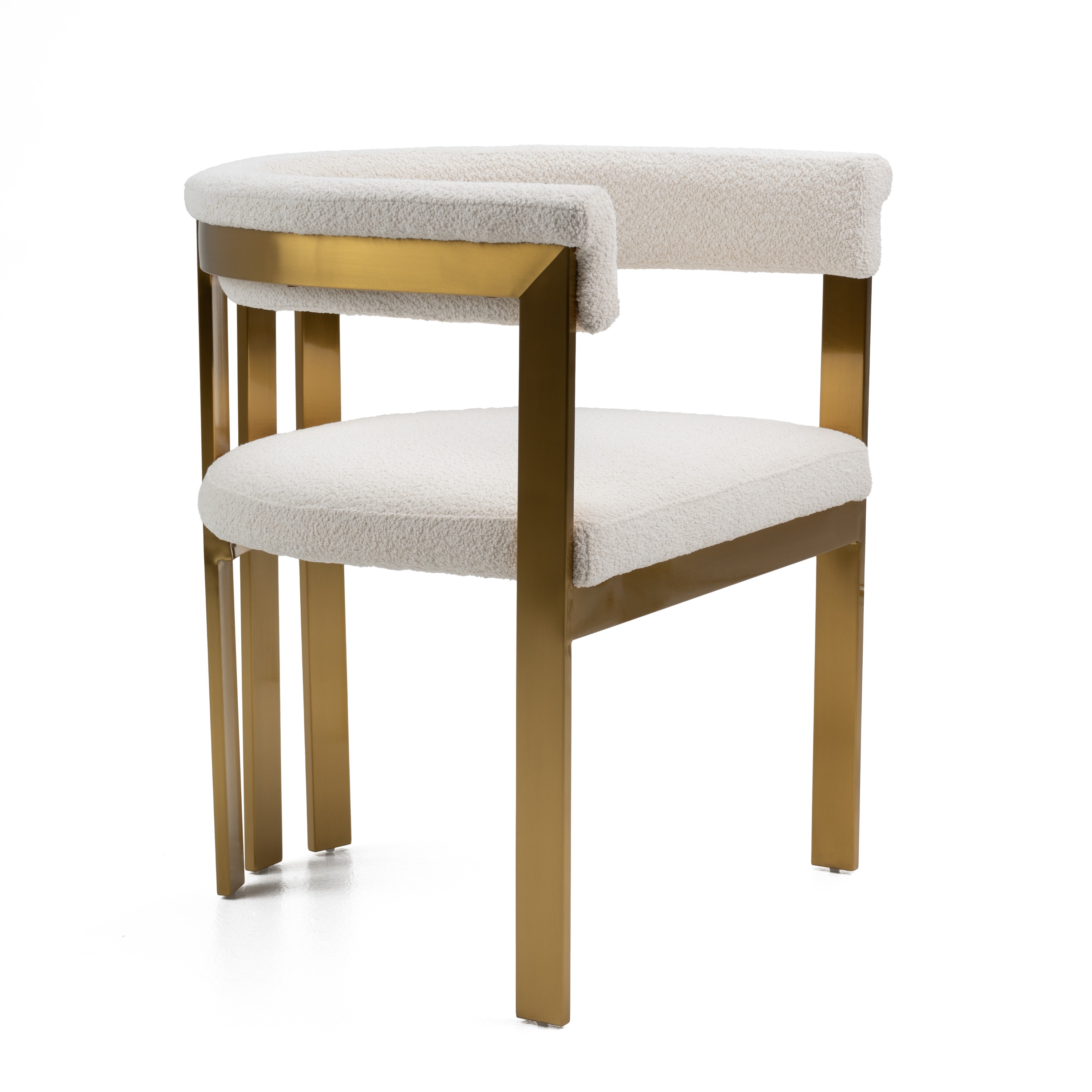 LA Furniture Pontiac Modern Beige Sherpa + Gold Dining Chair VGZAY129-BEI-DC Contemporary Style by Vig Furnitrue Number 78724 Catch Home Goods