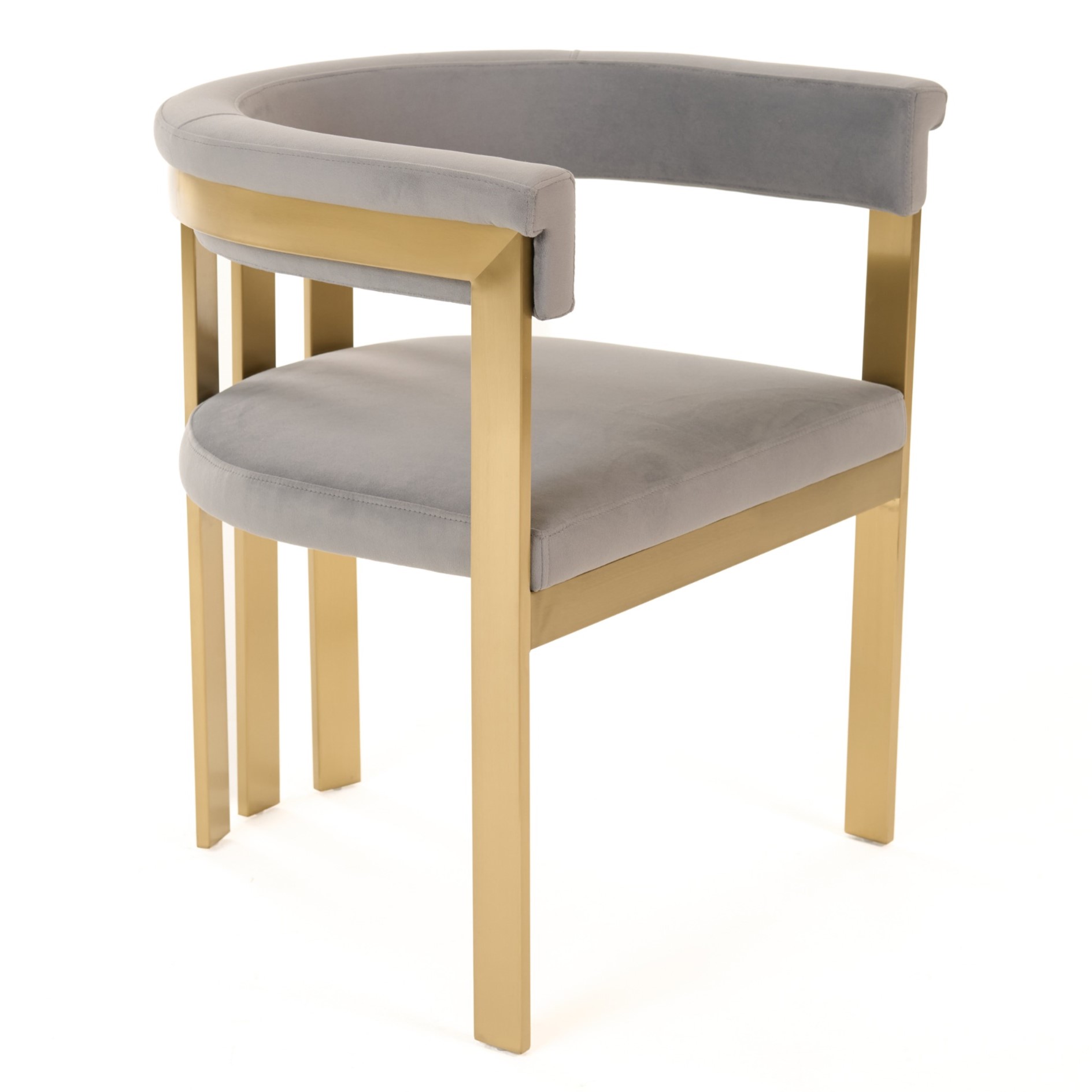 LA Furniture Pontiac Modern Grey Velvet + Champagne Gold Dining Chair VGZAY129-GRYG Contemporary Style by Vig Furnitrue Number 81773 Catch Home Goods