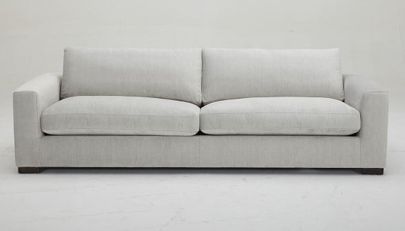 LA Furniture Poppy Modern White Fabric Long Sofa VGKK-KF1031-WHT-4S Contemporary Style by Vig Furnitrue Number 79804 Catch Home Goods