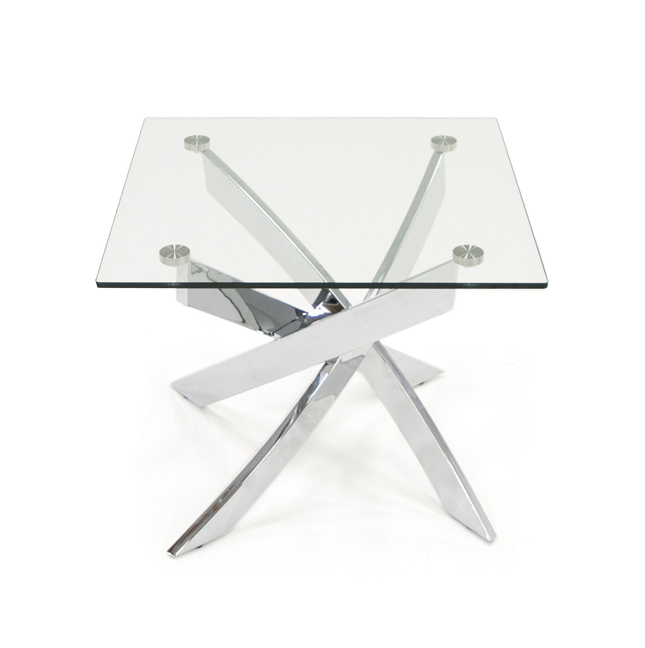LA Furniture Pyrite Modern Glass End Table VGEWF1143-1BA Contemporary Style by Vig Furnitrue Number 71703 Catch Home Goods