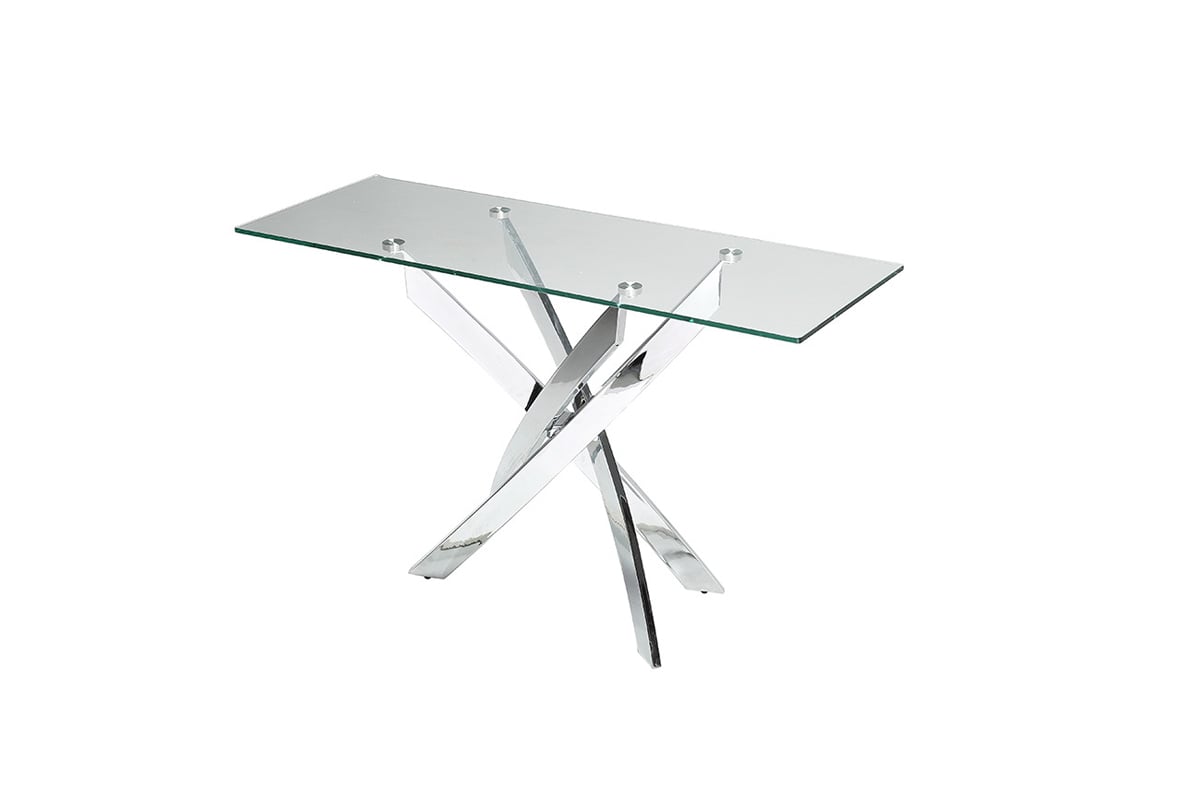 LA Furniture Pyrite Modern Glass Console Table VGEWF7033AA Contemporary Style by Vig Furnitrue Number 71701 Catch Home Goods