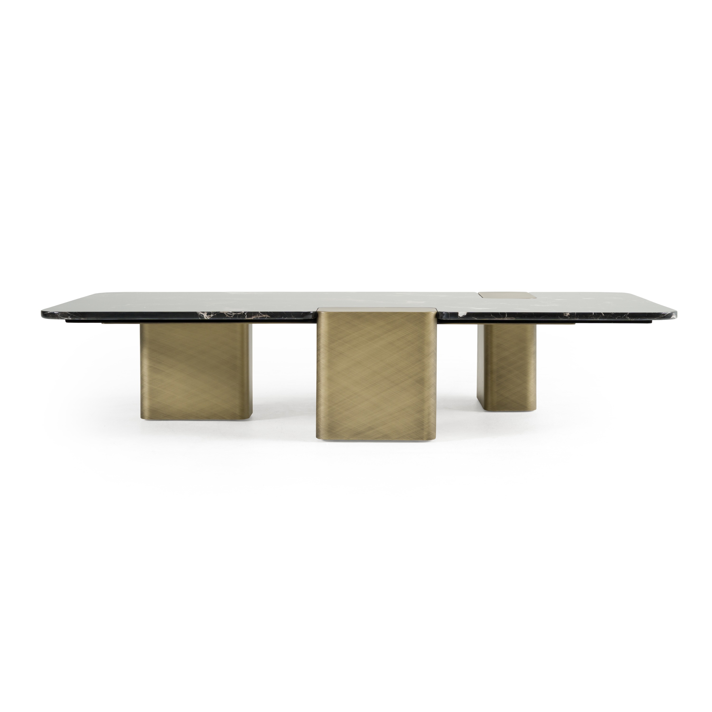 LA Furniture Quest Modern Black Rose Marble + Antique Brass Coffee Table VGFA-CT2018 Contemporary Style by Vig Furnitrue Number 83084 Catch Home Goods