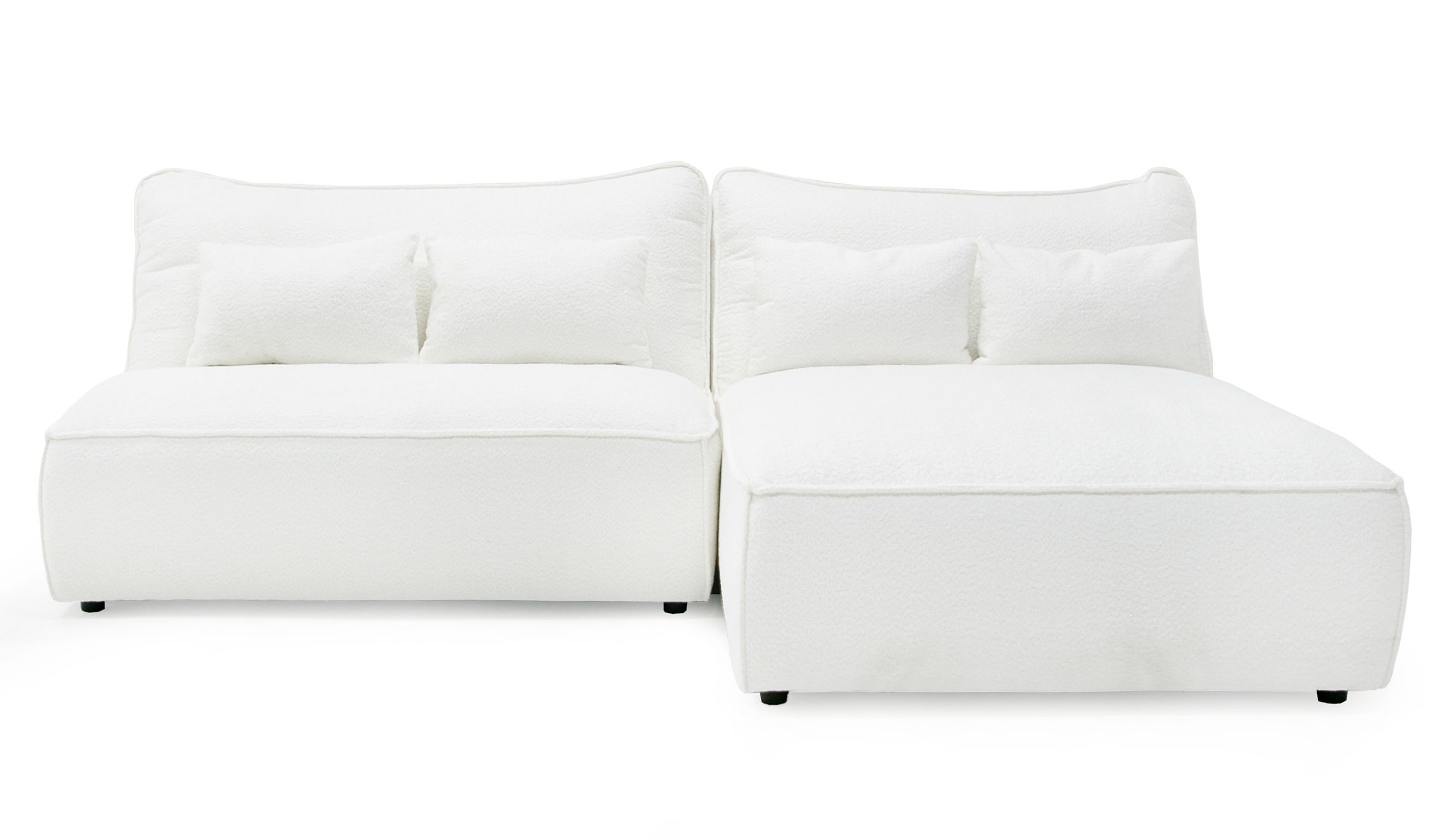 LA Furniture Racine Modern White Fabric Modular Sectional Sofa VGSX-FF22054-WHT Contemporary Style by Vig Furnitrue Number 80845 Catch Home Goods