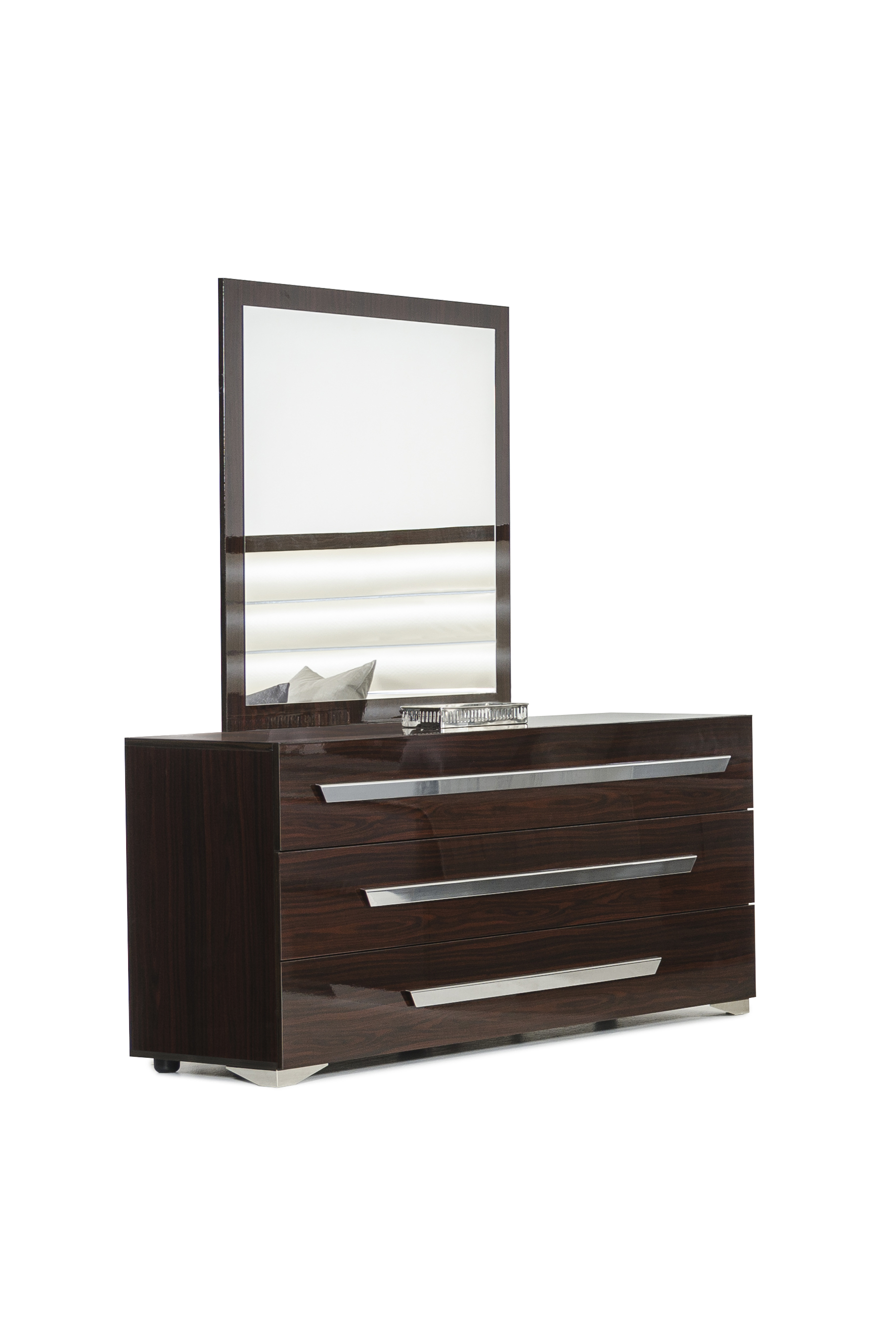 LA Furniture Romano Italian Modern Ebony Mirror VGACROMANO-MIR Contemporary Style by Vig Furnitrue Number 17728 Catch Home Goods