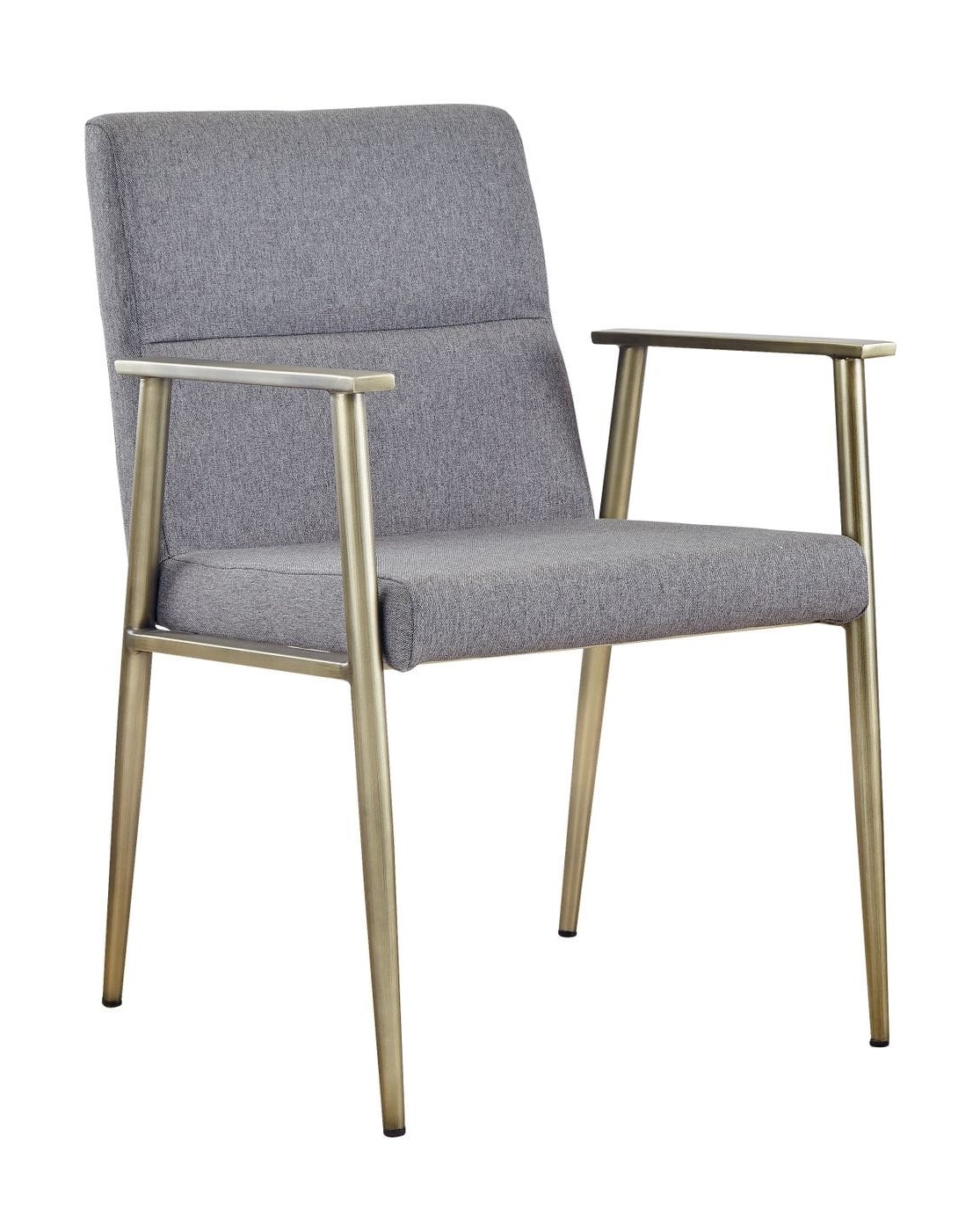 LA Furniture Sabri Contemporary Grey & Antique Brass Arm Dining Chair VGGAGA-6580CH-GRY Contemporary Style by Vig Furnitrue Number 77762 Catch Home Goods