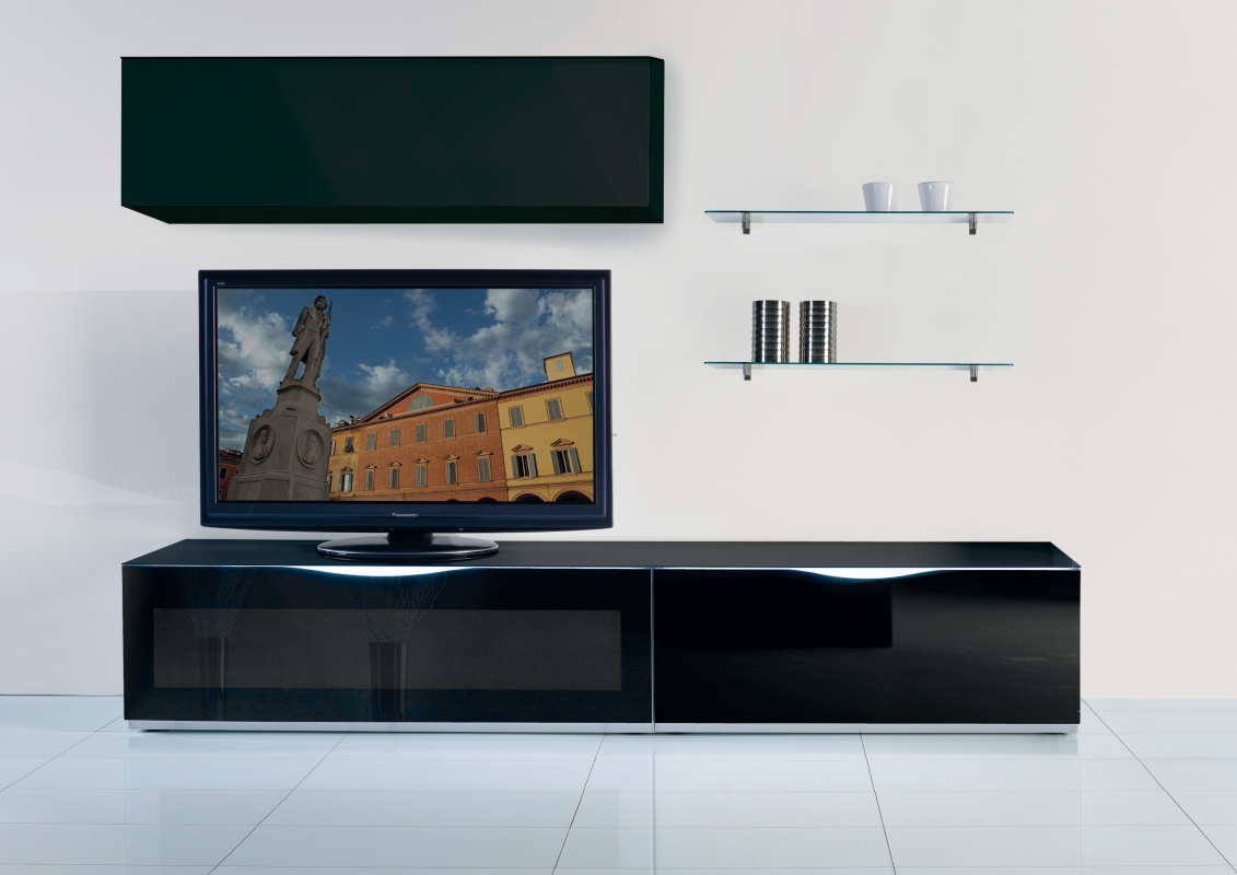 LA Furniture MO-USA3 Modena Modern Black TV Entertainment System Made In Italy VGMUMO-USA3-NE Contemporary Style by Vig Furnitrue Number 15816|15817|15818|15823 Catch Home Goods