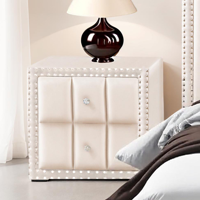 Furniture Of America Farese Contemporary Beige Nightstand Model SL7001BG-N