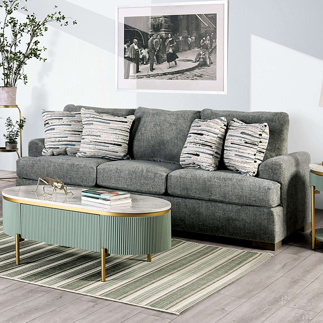 Furniture Of America Leytonstone Transitional Gray Sofa Model SM1208-SF