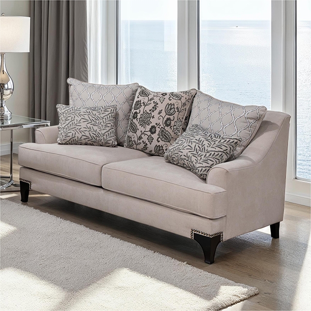 Furniture Of America Lowell Transitional Taupe Loveseat Model SM2201TP-LV