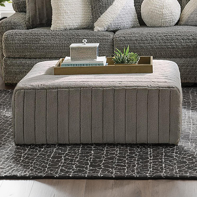 Furniture Of America Elmhurst Contemporary Charcoal Ottoman Model SM5105-OT