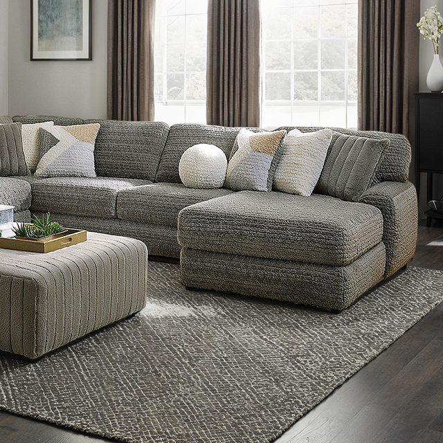 Furniture Of America Elmhurst Contemporary Charcoal U-Shaped Sectional Model SM5106-SECT