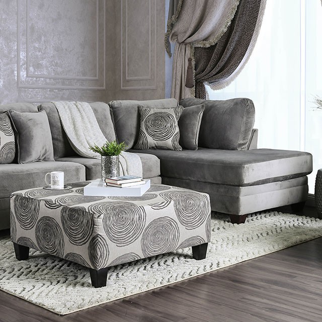 Furniture Of America Bonaventura Transitional Gray Sectional Model SM5143GY-SECT